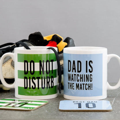 Do Not Disturb Secret Santa Mug - Football Or Rugby Fan Mug Personalised Kit Print - Gift For Dad Or Brother