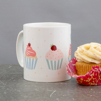 Cupcake Mug Present - Personalised Baking Themed Mug - Secret Santa Gift For Cake Lover Or Baker