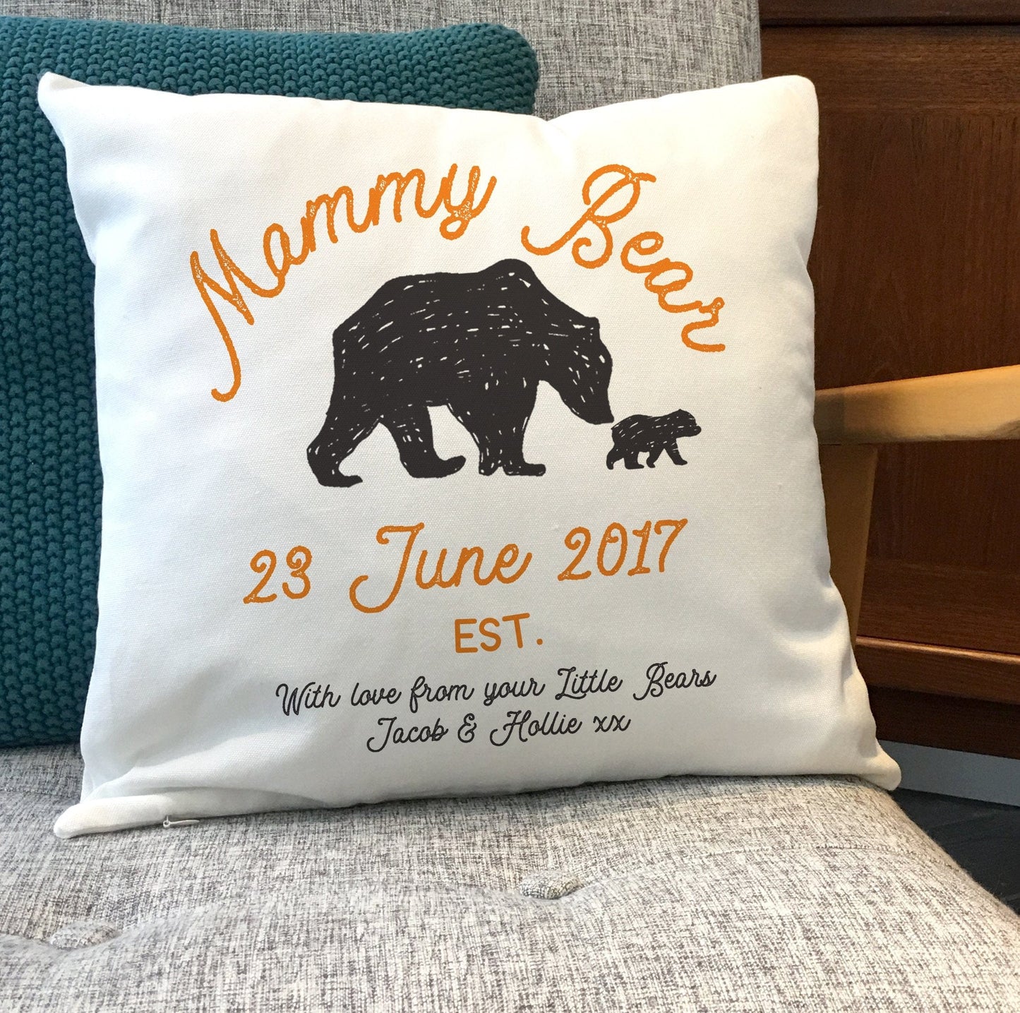 Mama Bear Cushion - Customised gifts for Mum's