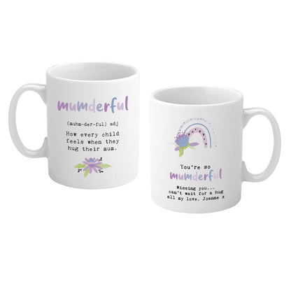 Mother's Day Mug for a 'Mumderful' Mum optional matching coaster