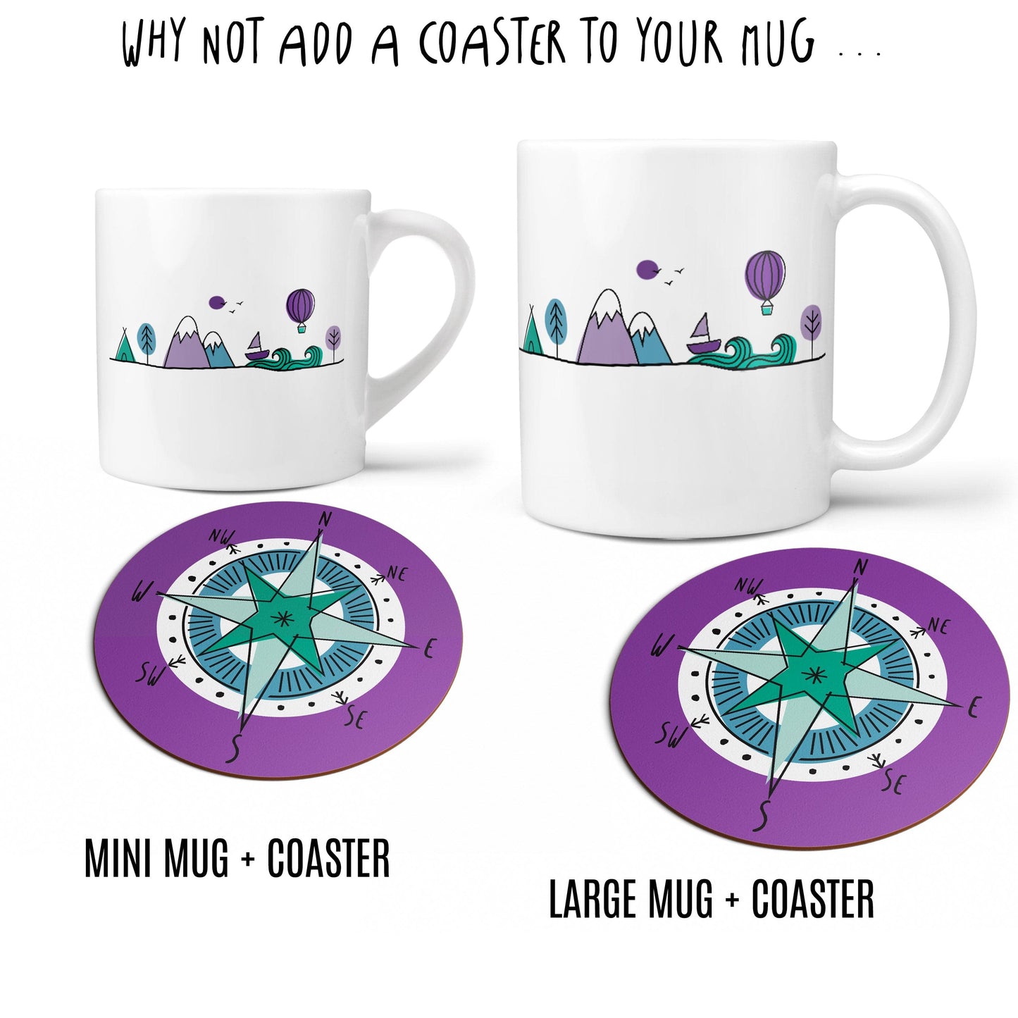 Adventure Gift Set Daddy Daughter Son - Matching Mugs for Father's Day