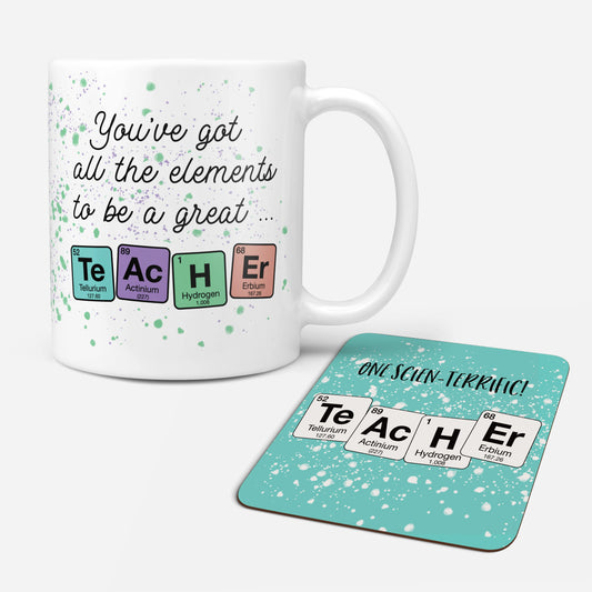 Personalised World's Best Science Teacher Mug & Coaster Gift Set