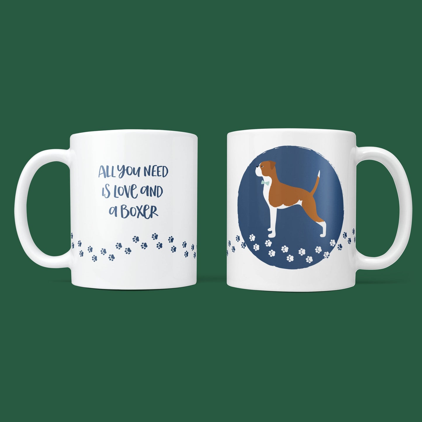Personalised Boxer Dog Mug & Coaster Gift Set