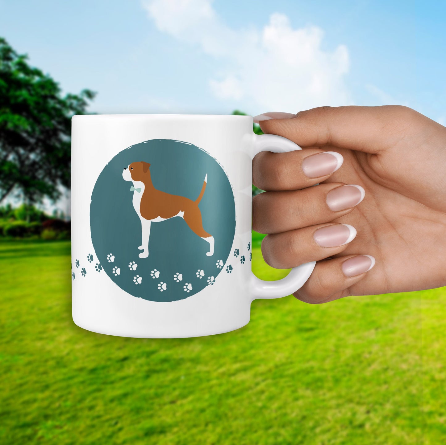 Personalised Boxer Dog Mug & Coaster Gift Set