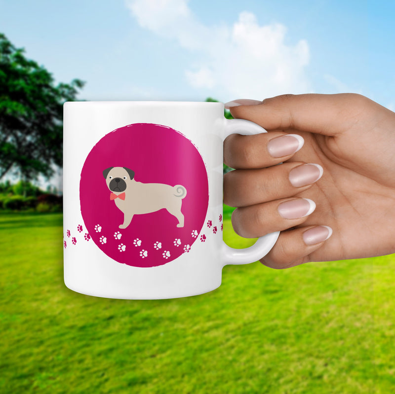 Personalised Pug Mug & Coaster Dog Gift Set