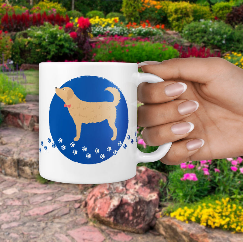 Personalised Golden Retriever Dog Mug & Coaster Gift Set