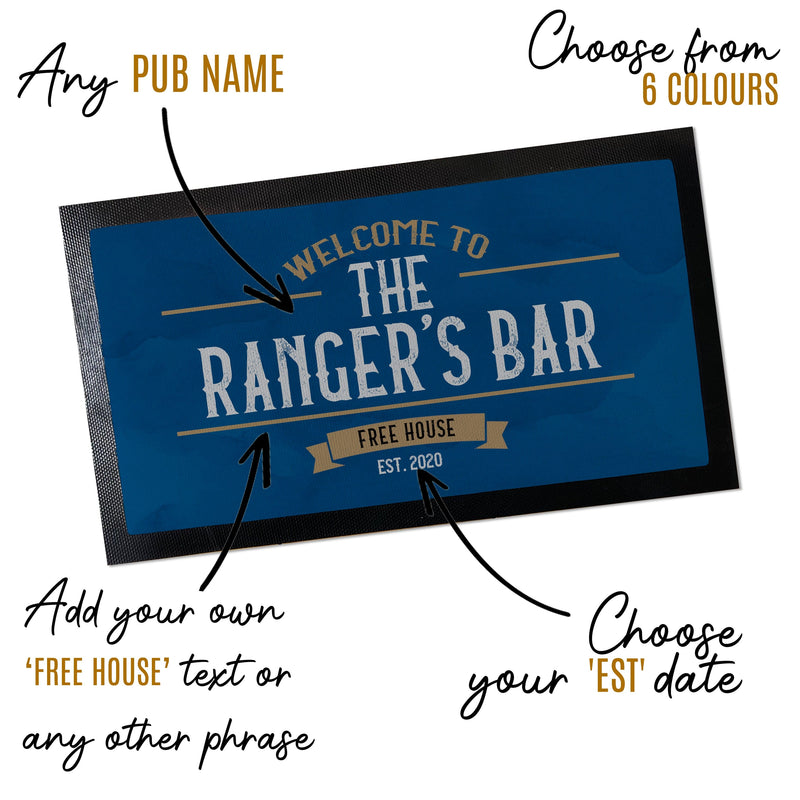 Personalised Vintage Pub Bar Set – Custom Home or Garden Pub Gift