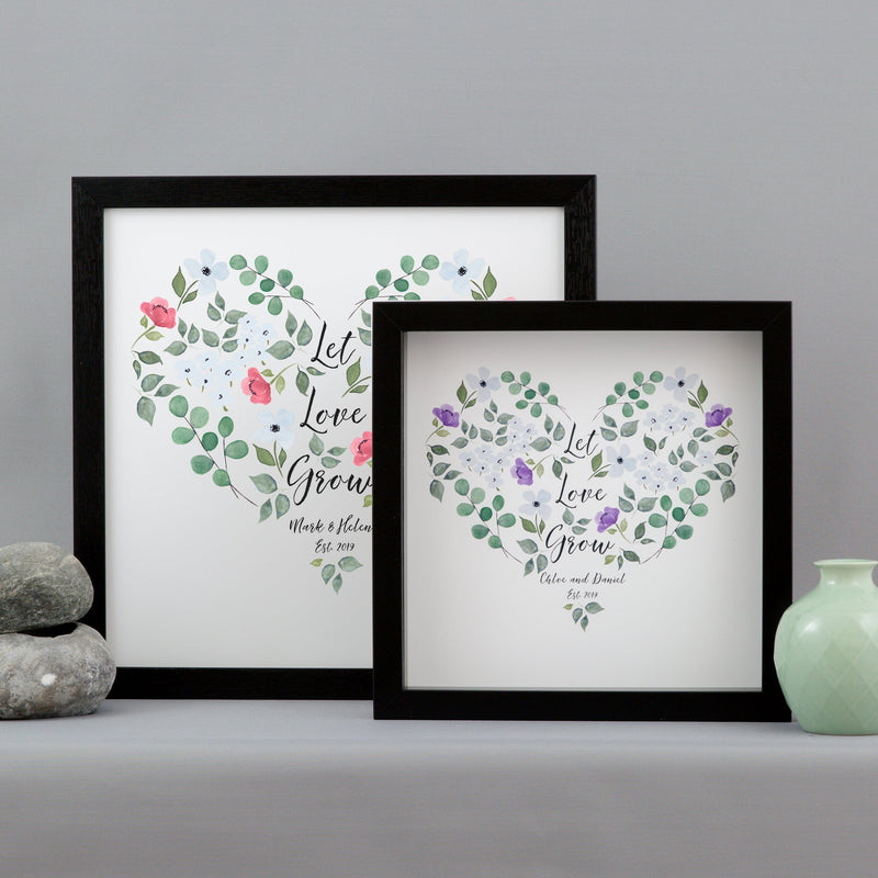 Personalised Watercolour Flower Print