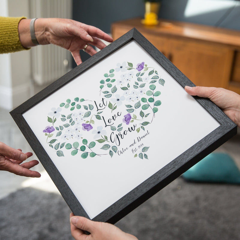 Personalised Watercolour Flower Print