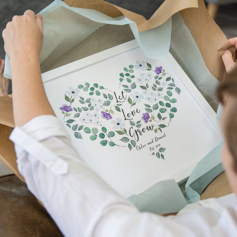 Personalised Watercolour Flower Print