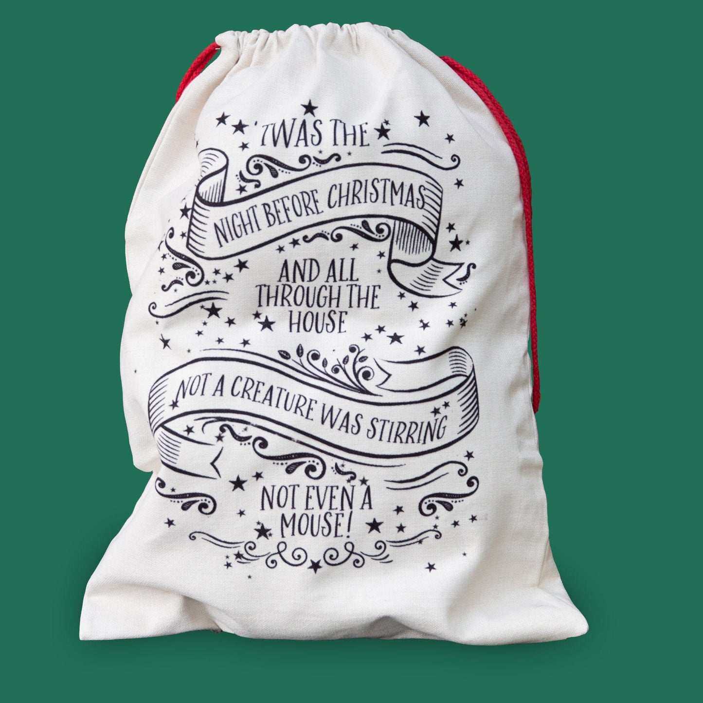 Traditional personalised santa sack - 'Twas the night before Christmas' - Chirstmas Eve Box alternative