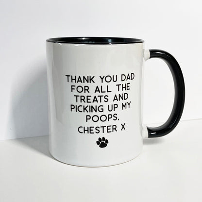 Personalised Top Dog Dad Mug and Coaster Set